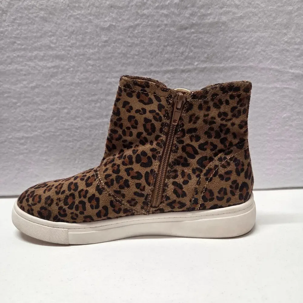 Harper Canyon Leopard Print High Top Sneaker Boots Brown Womens Size 5M NWOT